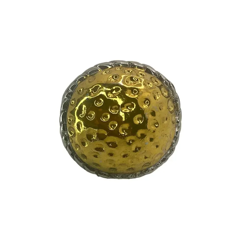 Silver and Gold Circle Ring - Size 9